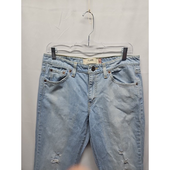 Levi's Vintage Womens 11S Blue 519 Low Flare Leg Y2K Denim Pants Juniors 33 x 31 - Picture 5 of 16